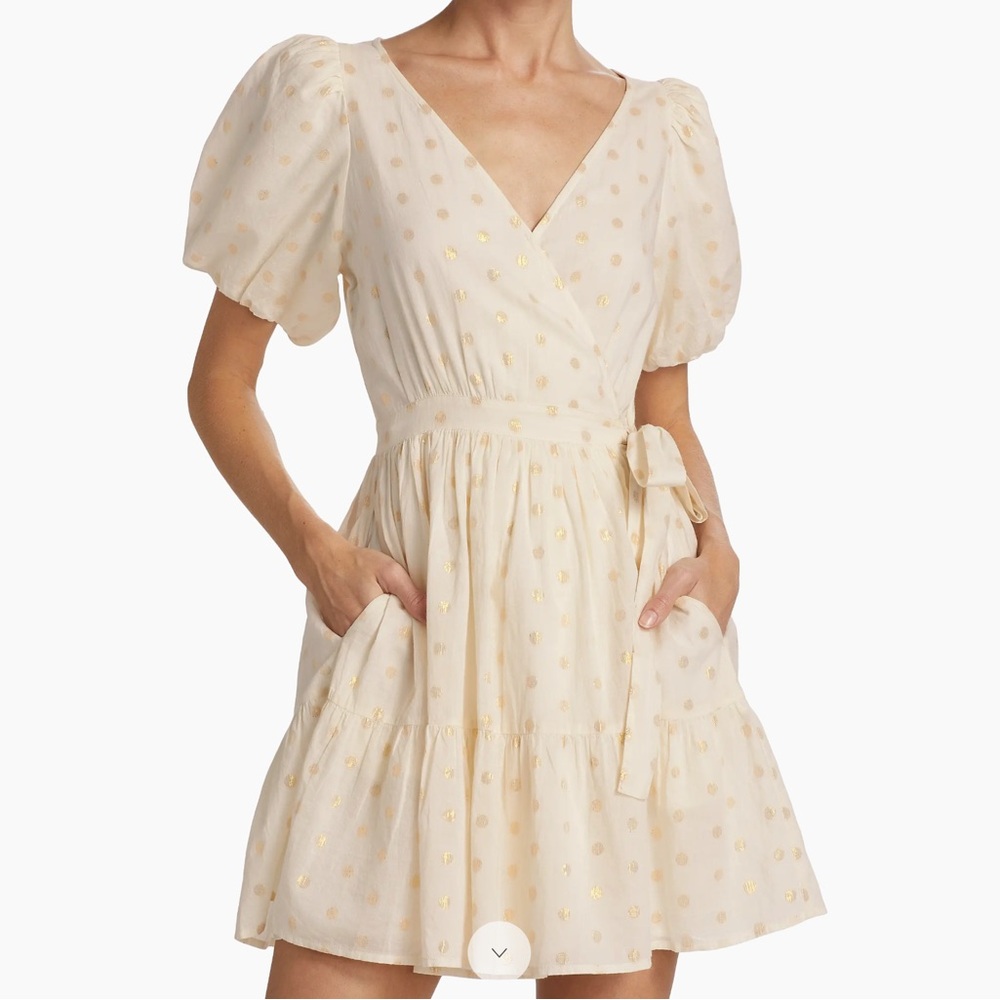 Love the Label Ana Cotton Metallic Dot Minidress- NWT